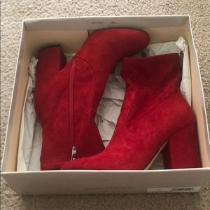 Marc Fisher Red Ankle Booties